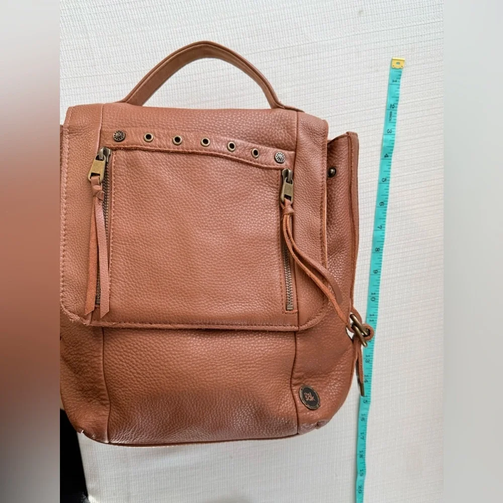 The Sak Cognac Leather Backpack